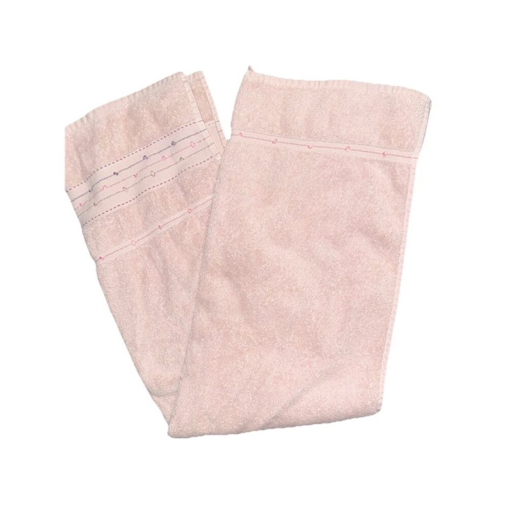 Dantela Pink Hand Towel 100% Cotton Made in Turkey 30" x 16" Embroidered